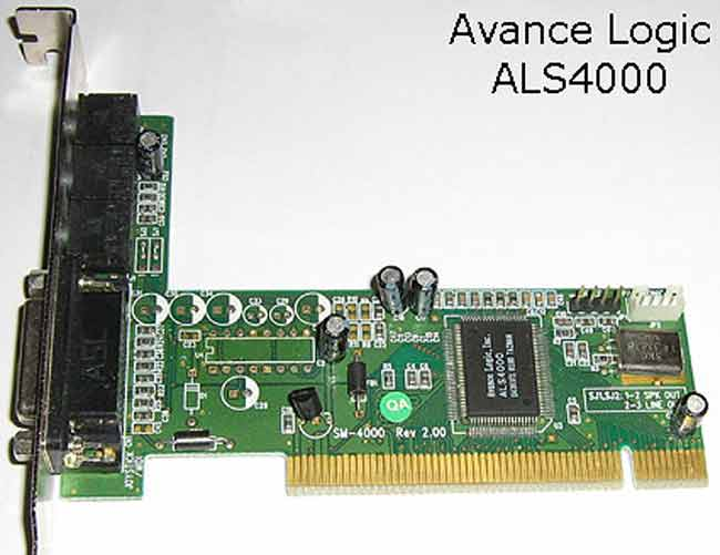 Avance ALS4000 PCI Multimedia Device Drivers v.5.10.4000.1 Windows XP 32 bits