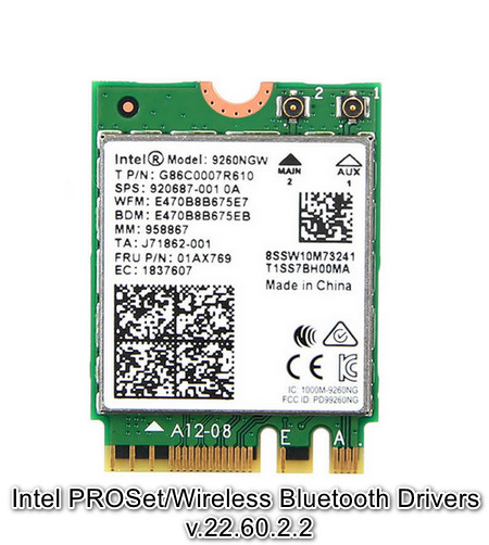 Intel PROSet/Wireless Bluetooth Drivers v.22.60.2.2 Windows 10 64 bits